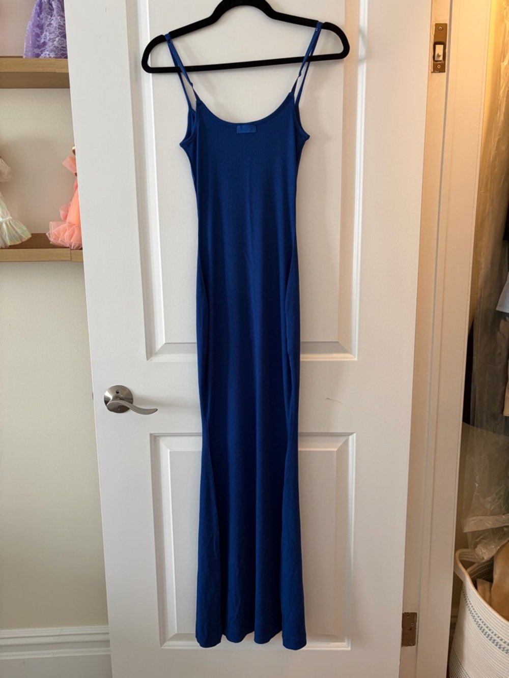 Skims Soft Lounge Cobalt Blue Slip Midi Maxi Dress - Picture 5 of 9